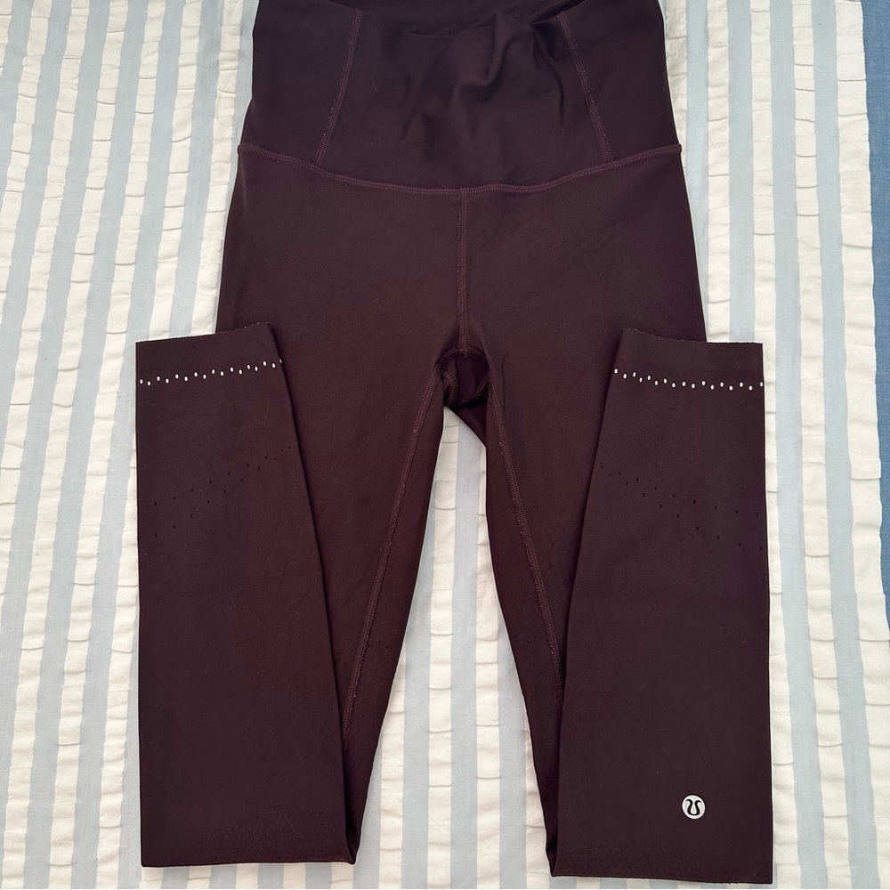 Lululemon Zoned In Tight *27" Plum Shadow Size 6